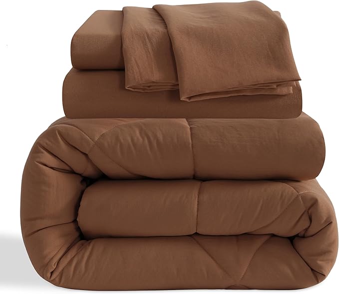 NTBAY Twin Comforter Set with Sheets, 5 Pieces Soft and Breathable Twin Bedding - Image 3