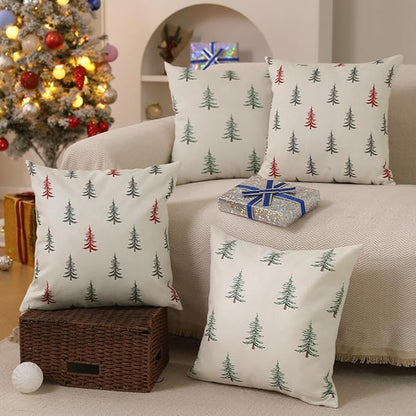 DFXSZ Christmas Pillow Covers 18x18 inch Set of 2 Christmas Tree Decorative - Image 4
