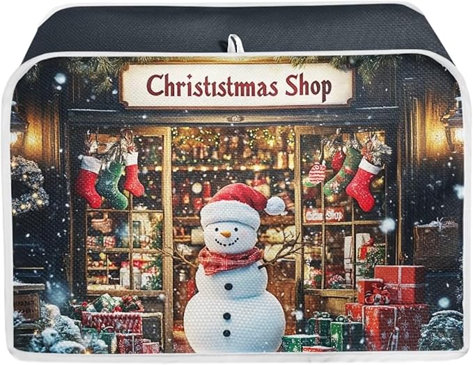 ZFRXIGN Christmas Snowman Toaster Cover 4 Slice Wide Slot Small Appliance by ZFRXIGN