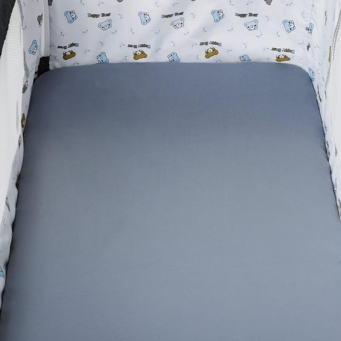 Pack n Play Sheet Stretchy Fitted Portable Mini Crib Sheets Set 3 Pack - Image 5