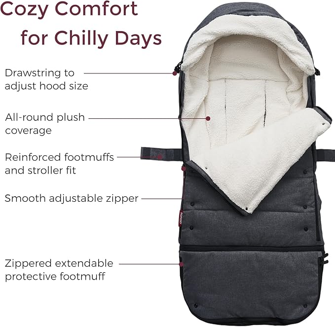 Momcozy Stroller Footmuff | Universal, Weather-Proof, Warm Stroller Bunting Bag - Image 3