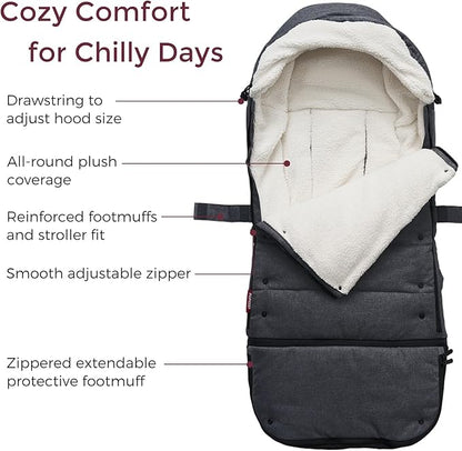 Momcozy Stroller Footmuff | Universal, Weather-Proof, Warm Stroller Bunting Bag - Image 3