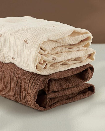Blissful Diary Muslin Mini Crib Sheets, Pack and Play Mattress Sheets Fitted - Image 7