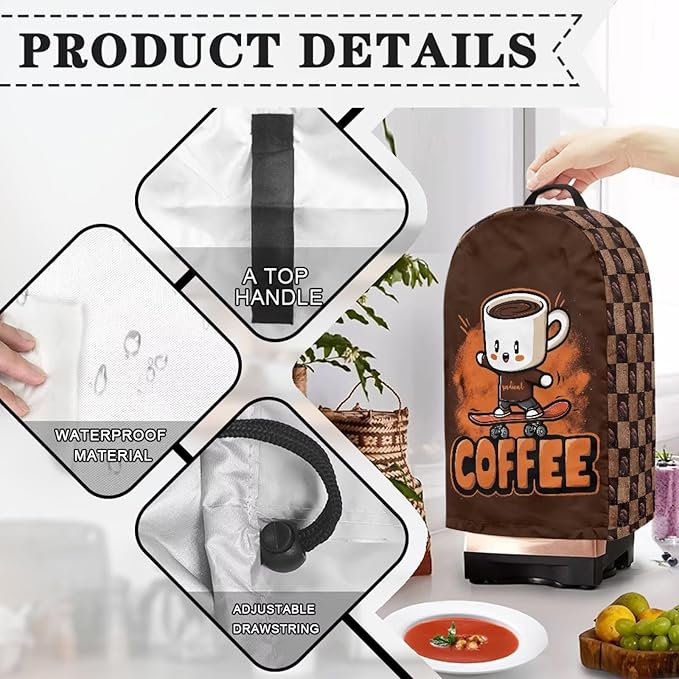 Skateboarding Coffee Cup Kitchen Blender Dust Cover Food Processor Dust - Image 4
