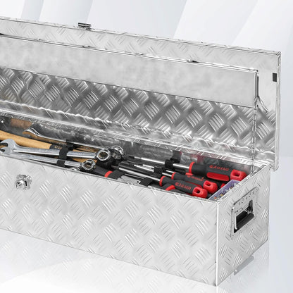 49 inch aluminum truck bed tool box with on a desk or shelf