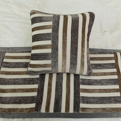 The HomeCentric King/Queen/Twin Beige & Grey Decorative Twin 53"x18" Bed Runner - Image 6