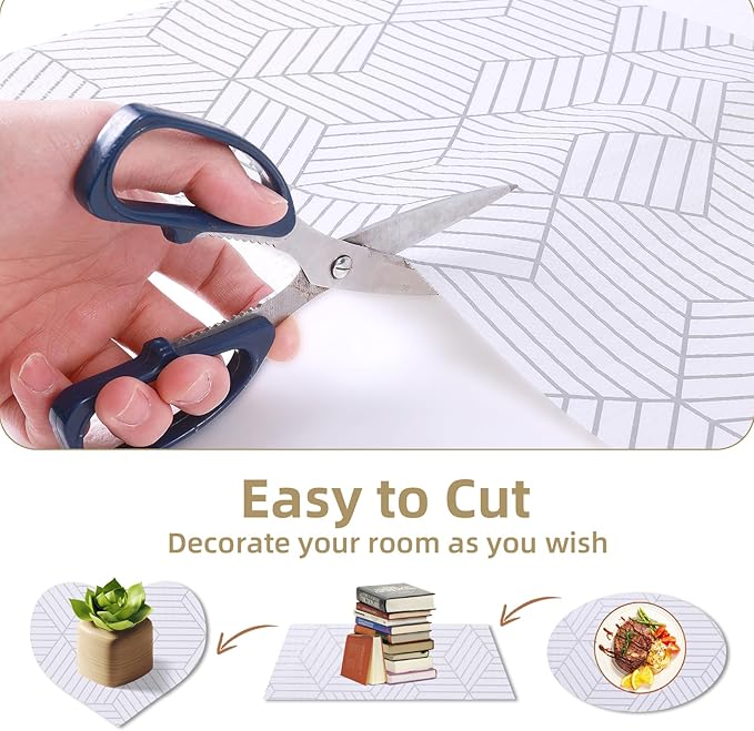 Shelf Liners for Kitchen Cabinets Non Adhesive Shelf Liner Paper Non-Slip - Image 4