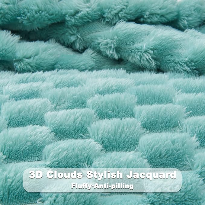 NEWCOSPLAY Super Soft Throw Blanket Sage Green Premium Silky Flannel Fleece 3D - Image 5