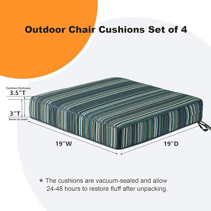 Sunbrella Square Corner Seat Cushions, Indoor Outdoor Water Repellent Universal - Image 6