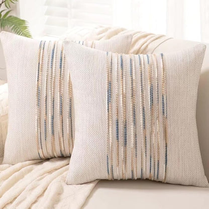 Boho Throw Pillow Covers 18x18 Set of 2 Farmhouse Decorative Cushion Case by Unknown