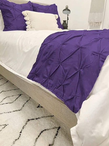 Bed Runner Set - 100% Pure Cotton 800 Thread Count - Luxury 1 Pinch Pleated Bed - Image 3