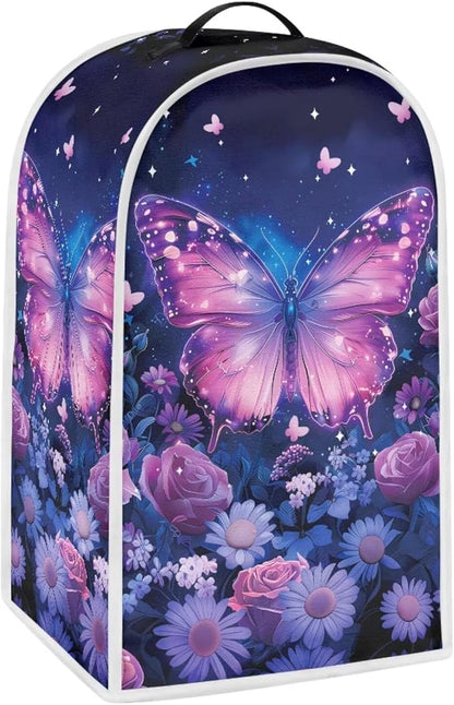 Talayituse Butterfly Rose Daisy Flower Print Blender Dust Cover, Fingerprint - Image 2