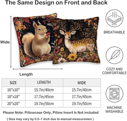 Throw Pillow Covers for Couch and Sofa | 18x18 Set of Pillowcases for Christmas - Image 5