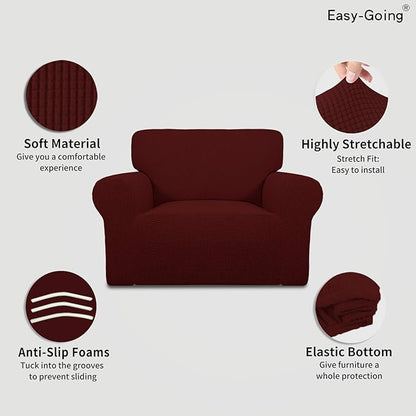 Easy-Going Stretch Oversized Chair Sofa Slipcover 1-Piece Couch Sofa Cover - Image 3