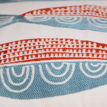 2 PCS Embroidered Throw Pillow Cover Cotton Decorative Square Cushion Cases - Image 6