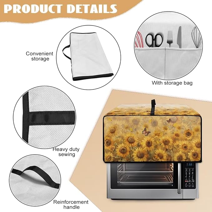 Microwave Oven Cover Dustproof Air Fryer Toaster Oven Protector - Image 5