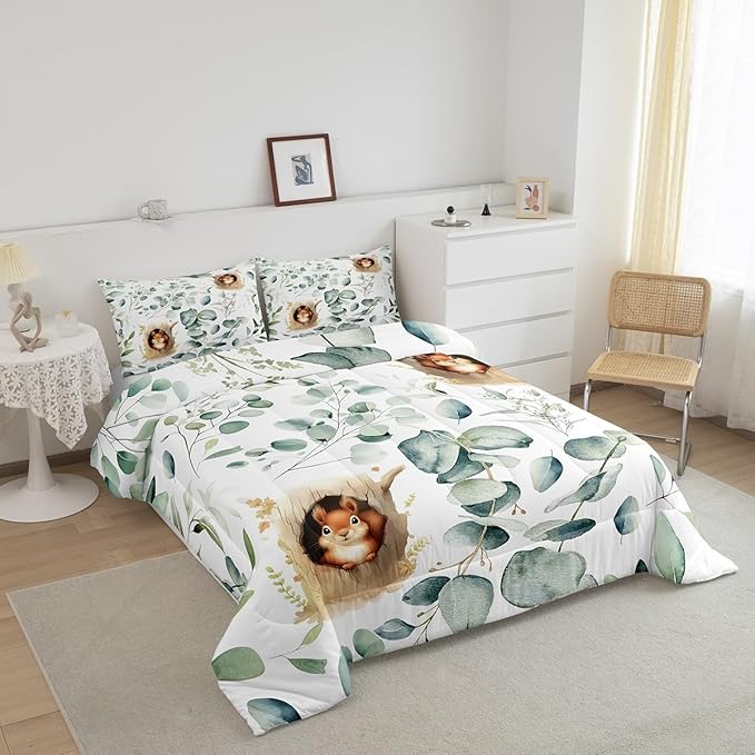 Erosebridal Kawaii Squirrel Full Comforter Set - Image 3