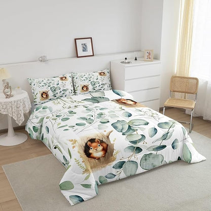 Erosebridal Kawaii Squirrel Full Comforter Set - Image 3