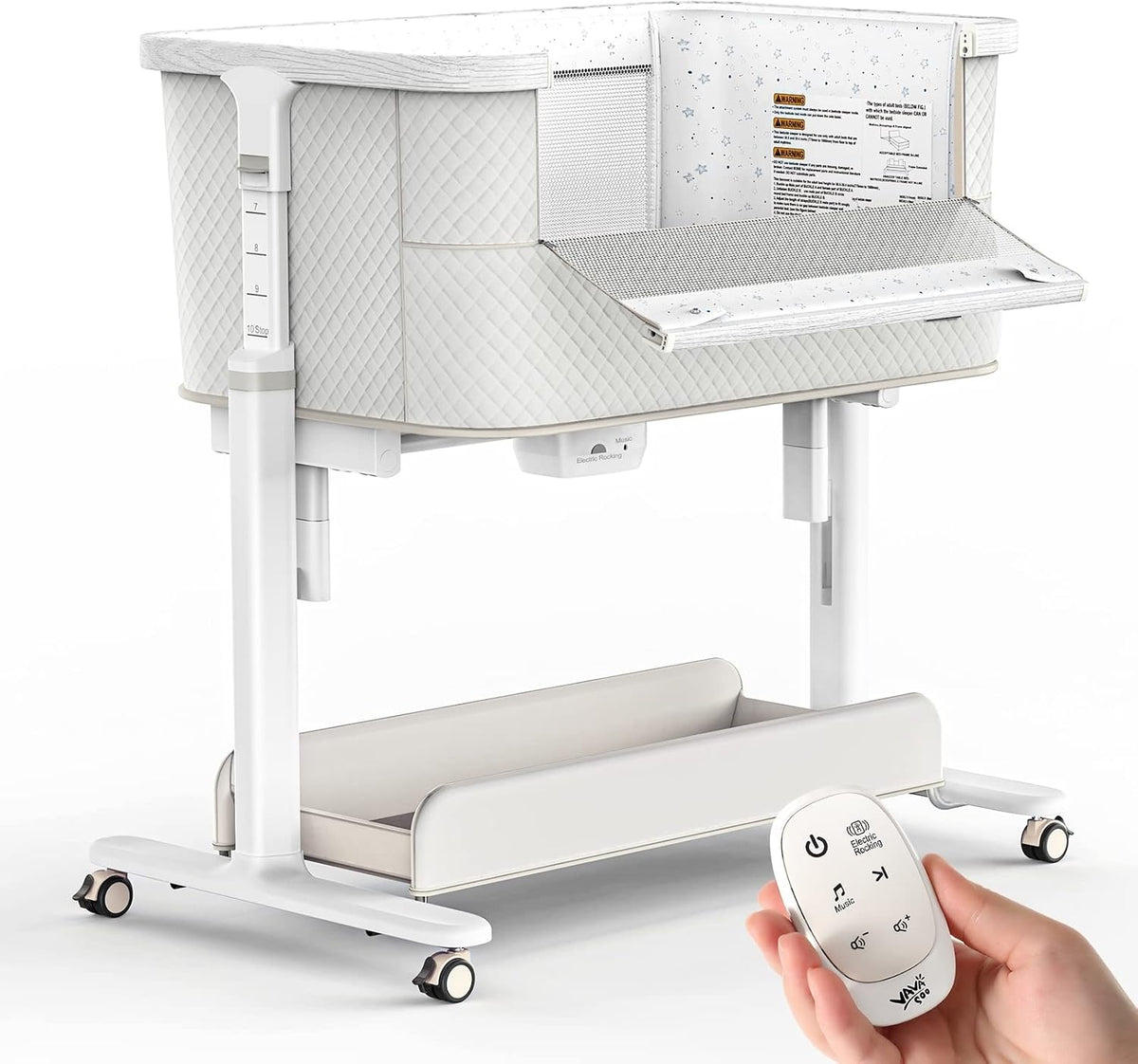 vavasoo electric bassinet for newborns with automatic rocking, main product view