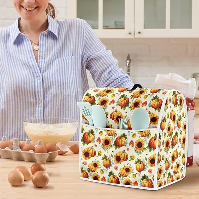 Sunflower Mixer Cover for Kitchen Aid 6-8 Qt Mixer Small Appliance Dust Covers - Image 2