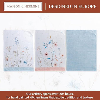 Maison d' Hermine Kitchen Towels Set of 3 100% Cotton 20" x 27.5" Reusable - Image 2