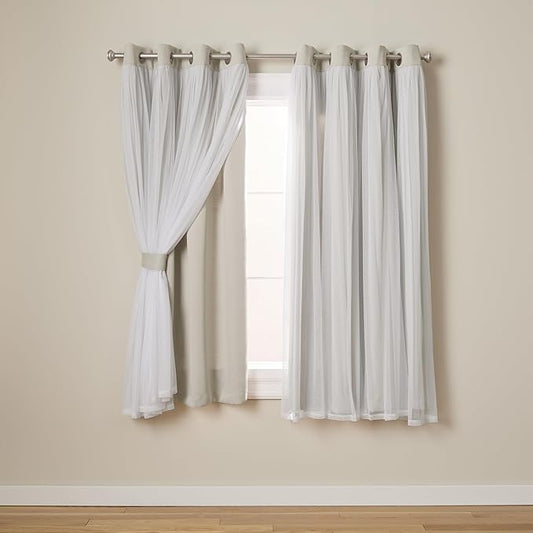 TOWN & COUNTRY LUXE Talia Double Layer Indoor Curtains, Sheer and Room by TOWN+%26+COUNTRY+LUXE
