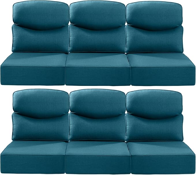 Luxury 22x24/22x25 6-Inch Smile Patio Cushions by ACTREST