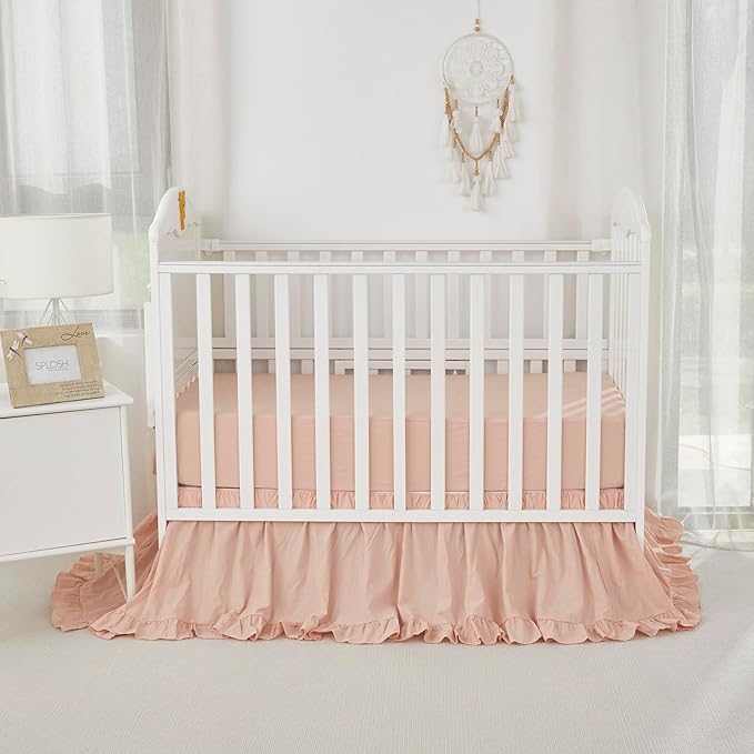 Brandream Boho Bohemian Girl Baby Nursery Crib Bed Skirt Dust Ruffle - Image 3