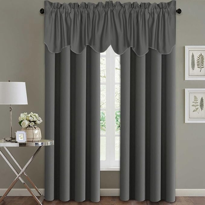H.VERSAILTEX 4 Panels Blackout Curtain Valances - Image 2