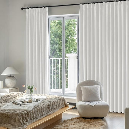 IVAPUPU Pinch Pleated Linen Blend Blackout Curtains - Image 6