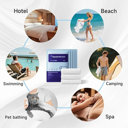 Disposable Bath Towels for Travel, Baby-Safe Disposable Towels Zero Fluorescent - Image 5