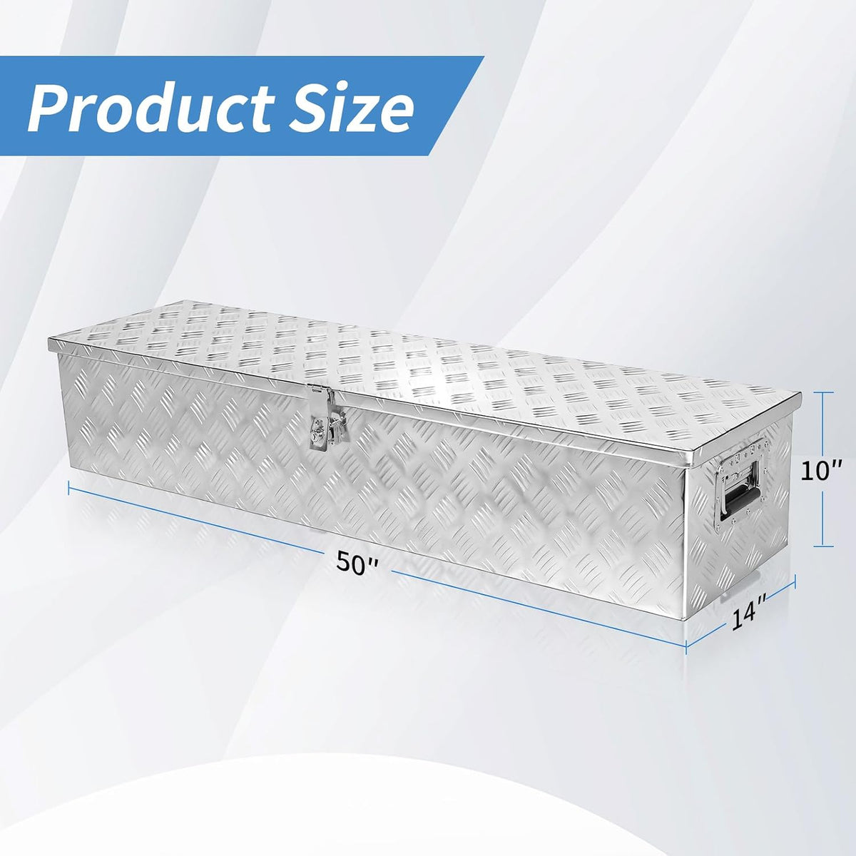 49 inch aluminum truck bed tool box with shown in use