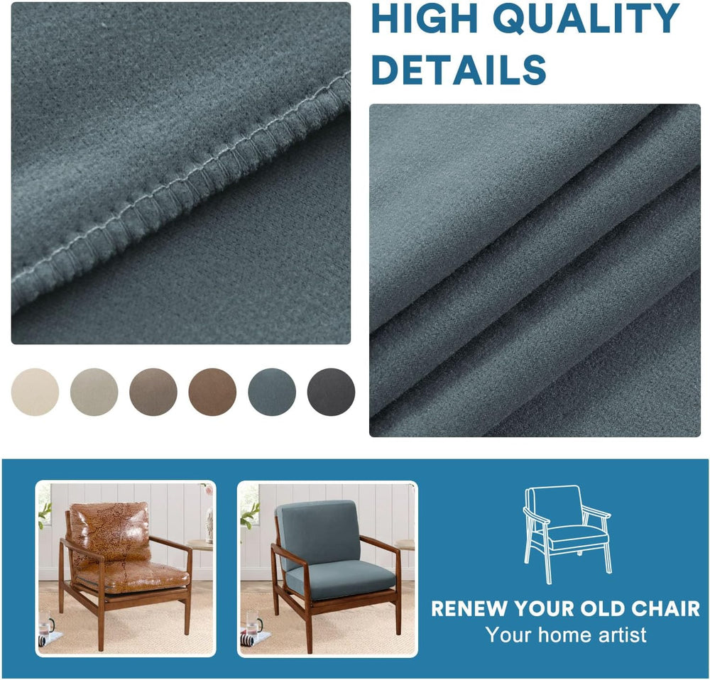 H.VERSAILTEX Fleece Couch Cover Stretch Armchair Slipcover 2 Piece Soft Sofa ...
