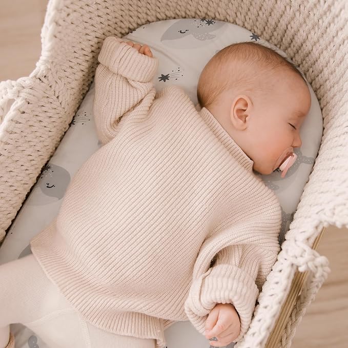 Yoofoss Bassinet Sheets for Baby, Baby Delight, Angelbliss, Soft Breathable - Image 4