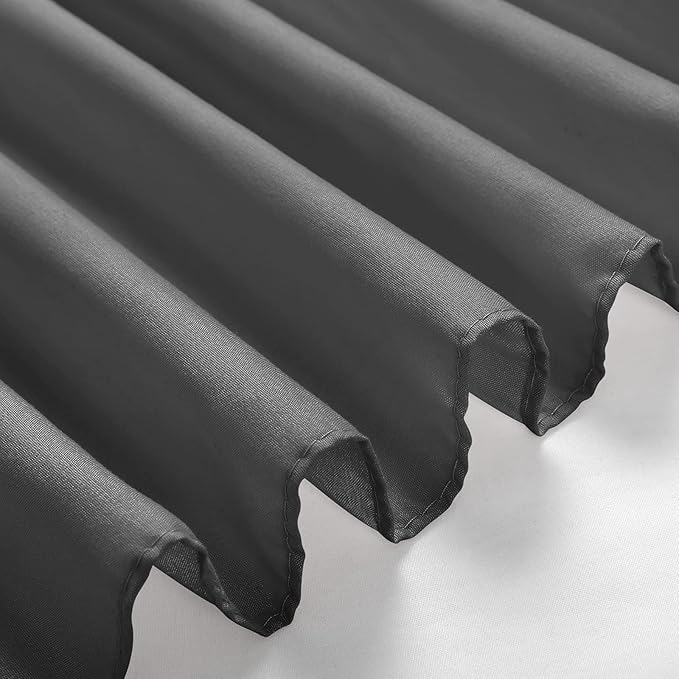 RIMELA Dark Grey Bed Skirt Queen Size 18 Inch Drop, Elastic Bed Skirting - Image 8