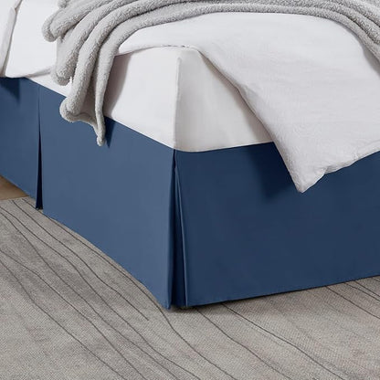 Nestl Navy Blue Full XL Bed Skirt by Nestl