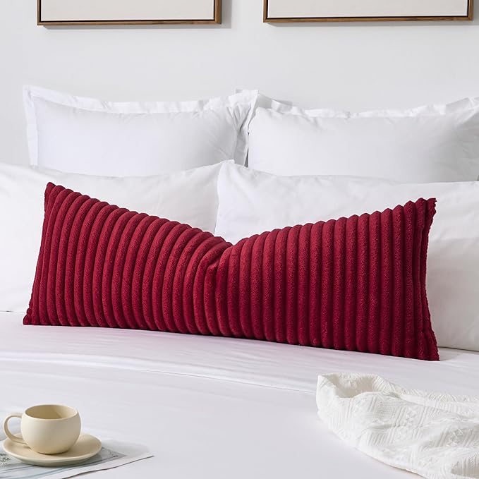 Kevin Textile Christmas Soft Plush 14x36 Inch Long Lumbar Pillow Cover 1 Pack by KevinTextile