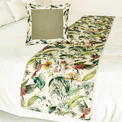 The HomeCentric King Queen Twin Ivory & Multi Designer King 90"x18" Bed Runner - Image 4