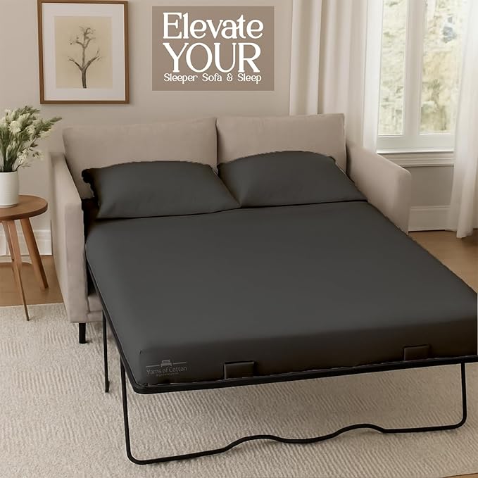 Sleeper Sofa 4 Piece Bed Sheet Set Premium Quality 100% Cotton 500 Thread Count - Image 4