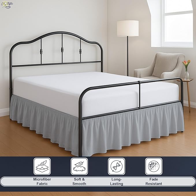 Cottington Lane Ruffled Bed Skirt King Size - Image 3