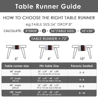 Emvency Black and White Table Runner, Modern Grey Red Art Painting - Image 7