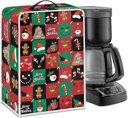 Coffee Maker Cover, Christmas Holiday Coffee Dust Cover Washable Removable by Unknown