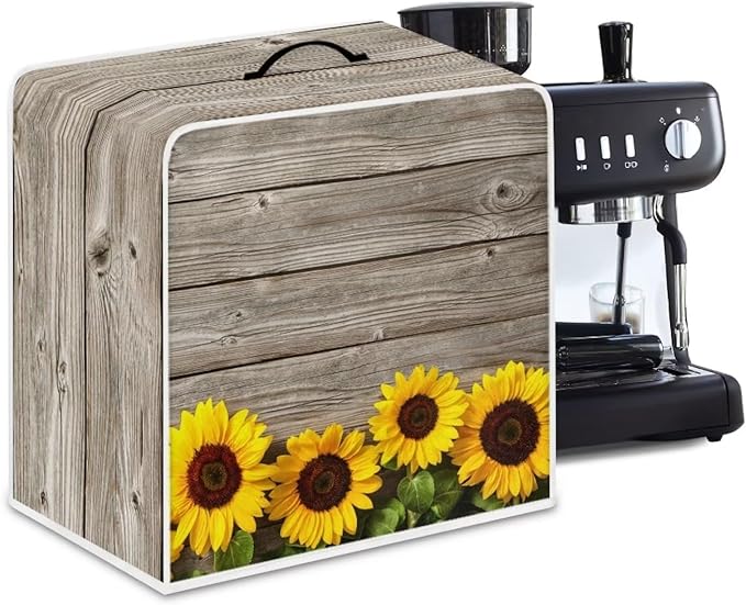 Mumeson Sunflower Print Coffee Maker Cover Blender Dust Cover Juice Machine - Image 5