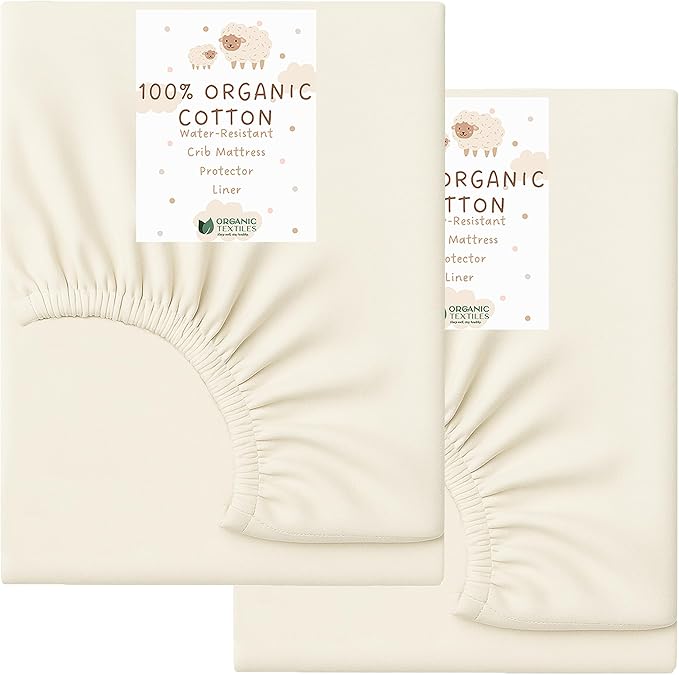 Organic Cotton Crib Mattress Protector by OrganicTextiles