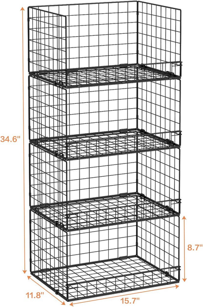 yociyoga 4-tier stackable closet organizers and storage shelves, view 9