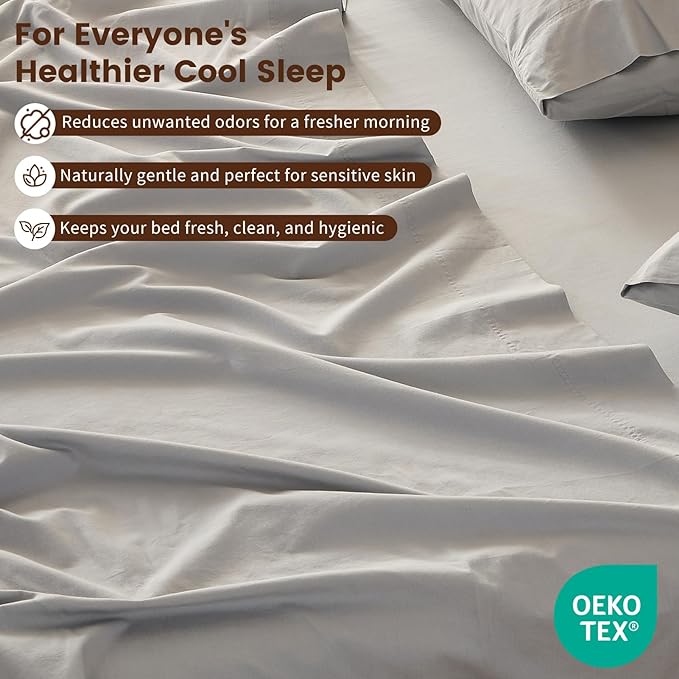 100% Linen Sheet Set Queen Size Extra Deep Pocket Fits 18-24 Inch Mattress - Image 5