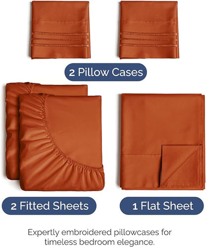 Split King Size 5 Piece Sheet Set - Image 2