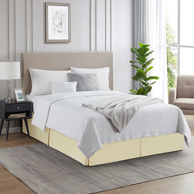 Nestl Vanilla Yellow Full XL Bed Skirt - Image 4