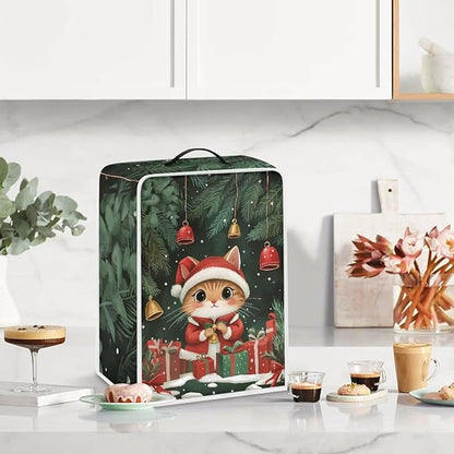 Coffee Maker Cover Christmas Cat Coffee Up Covers Dustproof Protector - Image 3