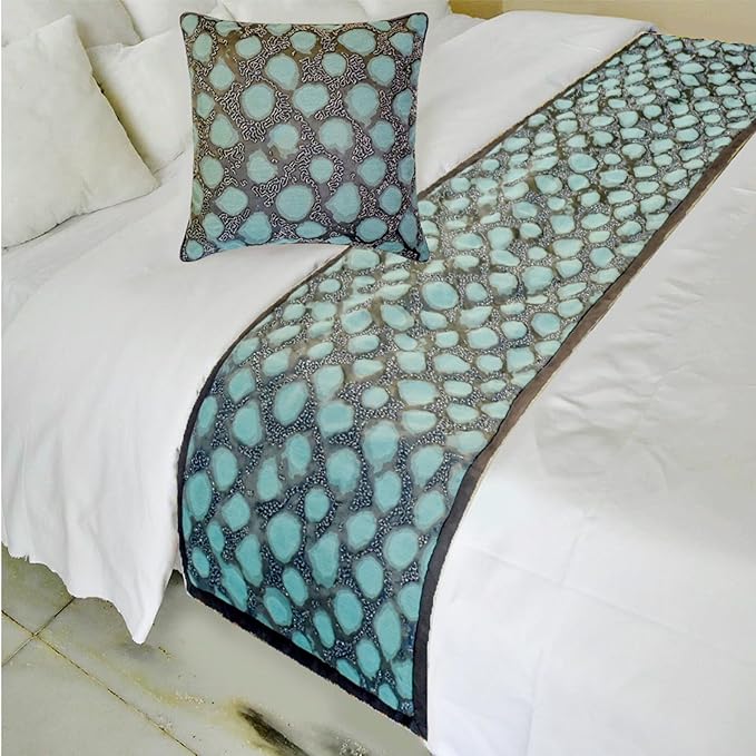 The HomeCentric Blue Bed Runner - Image 2
